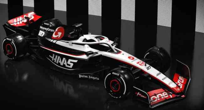 Haas revelou a pintura do VF-23, monoposto que ser usado pela equipe norte-americana na temporada de 2023 da Frmula 1