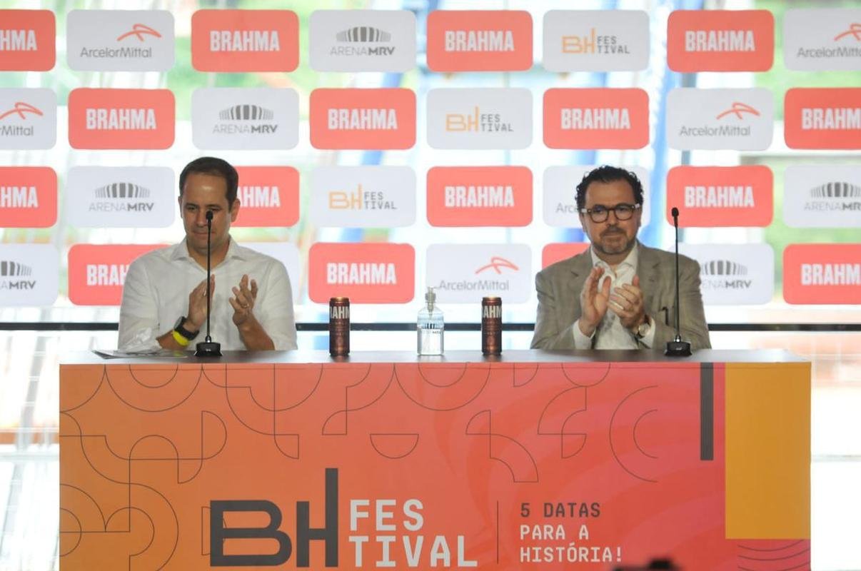  esquerda, o CEO da Arena MRV, Bruno Muzzi