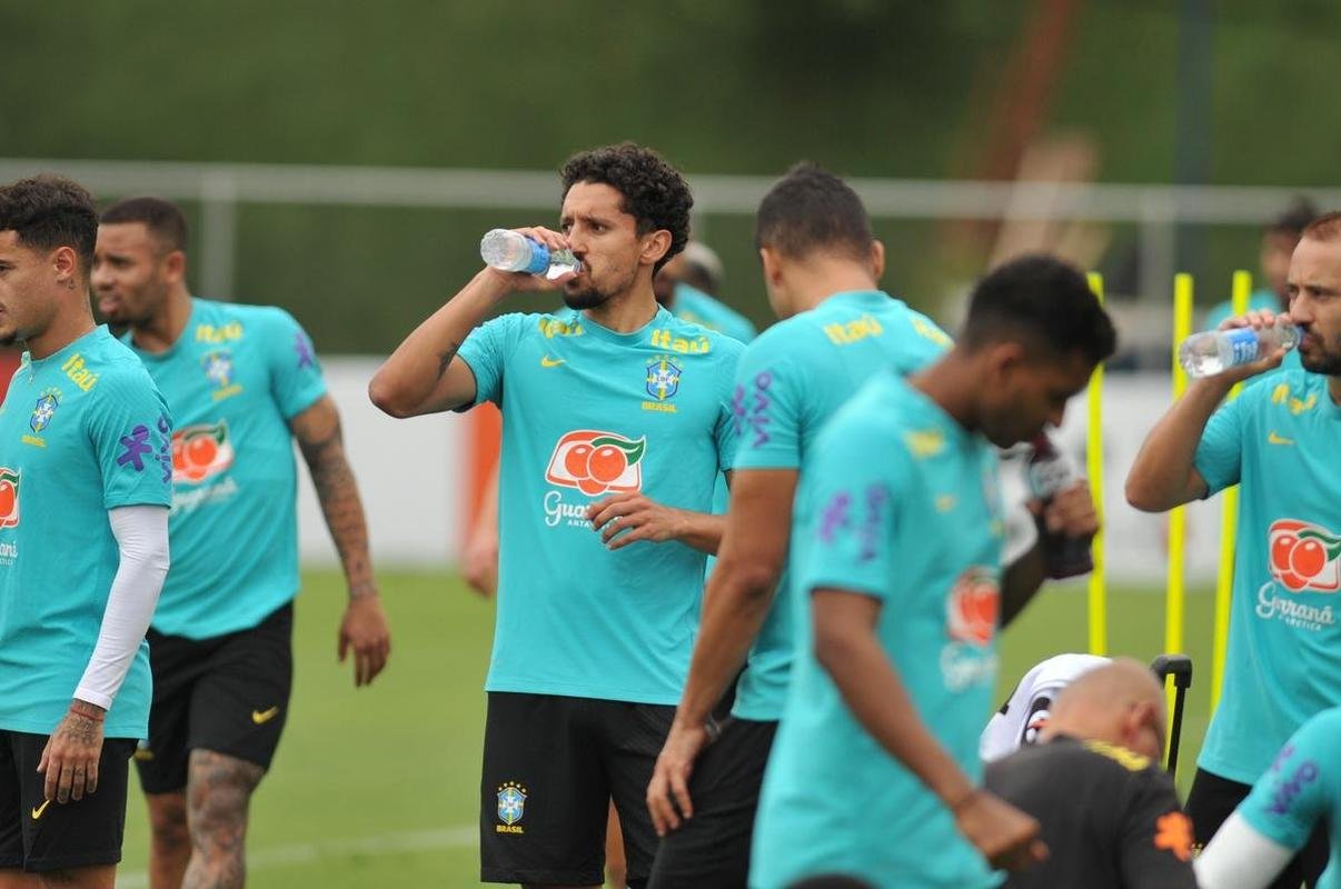 Seleo Brasileira concluiu na Toca da Raposa II, CT do Cruzeiro, em BH, a preparao para enfrentar o Paraguai no Mineiro pelas Eliminatrias da Copa do Mundo do Catar
