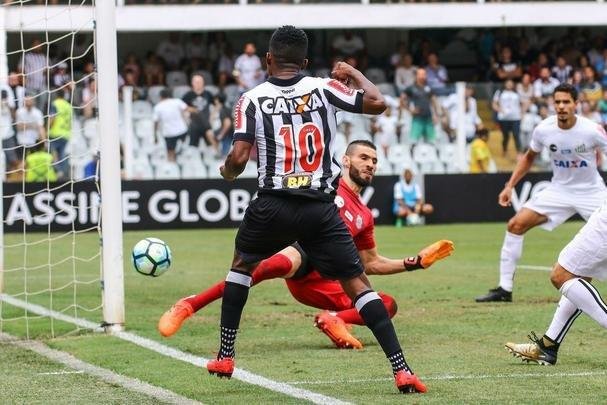 O Santos venceu o Atlético por 3 a 1 neste sábado, em jogo da 32ª rodada do Campeonato Brasileiro