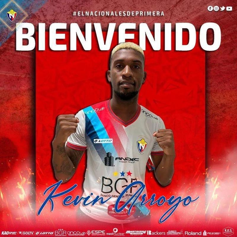 El Nacional (Equador) contratou o meio-campista Kevin Arroyo