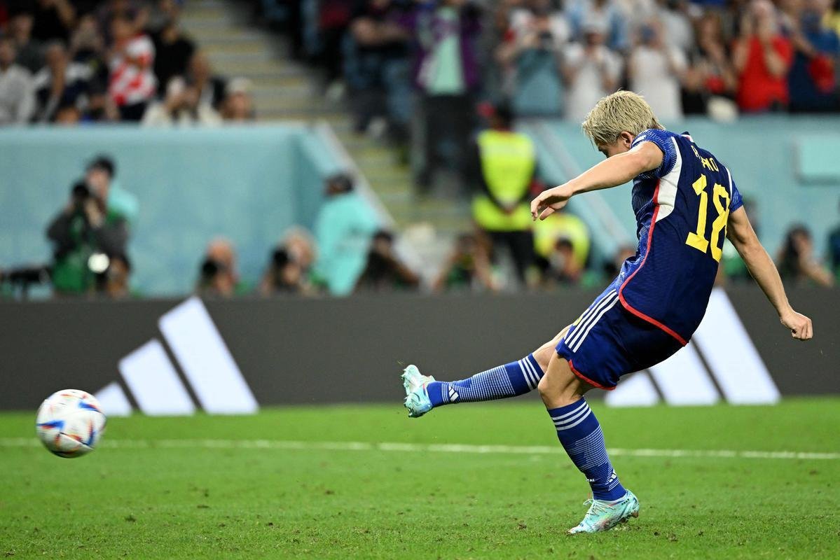 Cobranas de pnaltis no jogo Japo e Crocia, pelas oitavas de final da Copa do Mundo.
