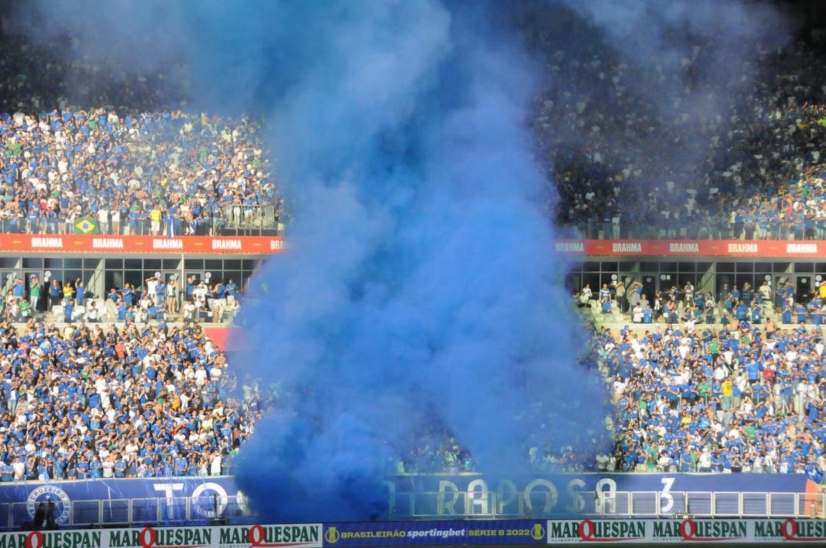 Fotos da torcida do Cruzeiro, no Mineiro, na partida contra a Ponte Preta pela 13 rodada da Srie B do Campeonato Brasileiro. Mineiro recebeu grande pblico mais uma vez