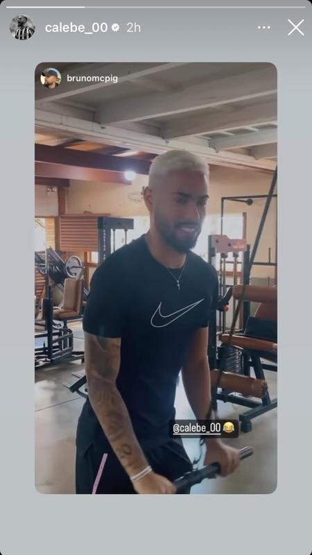 Calebe aproveita as frias para manter os treinos em dia.