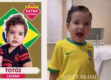 Considerado "amuleto da sorte" para o Brasil ganhar o hexa, filho de Éverton Ribeiro 
viraliza nas redes sociais
