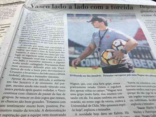 Duelo entre Vasco e Cruzeiro, nesta quarta-feira, s 21h45, em So Janurio, ganhou as manchetes dos jornais cariocas