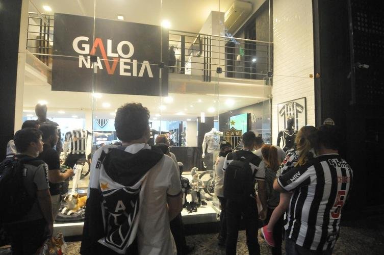 Festa da torcida pelo bicampeonato brasileiro do Atltico na sede do clube, no bairro de Lourdes, em BH