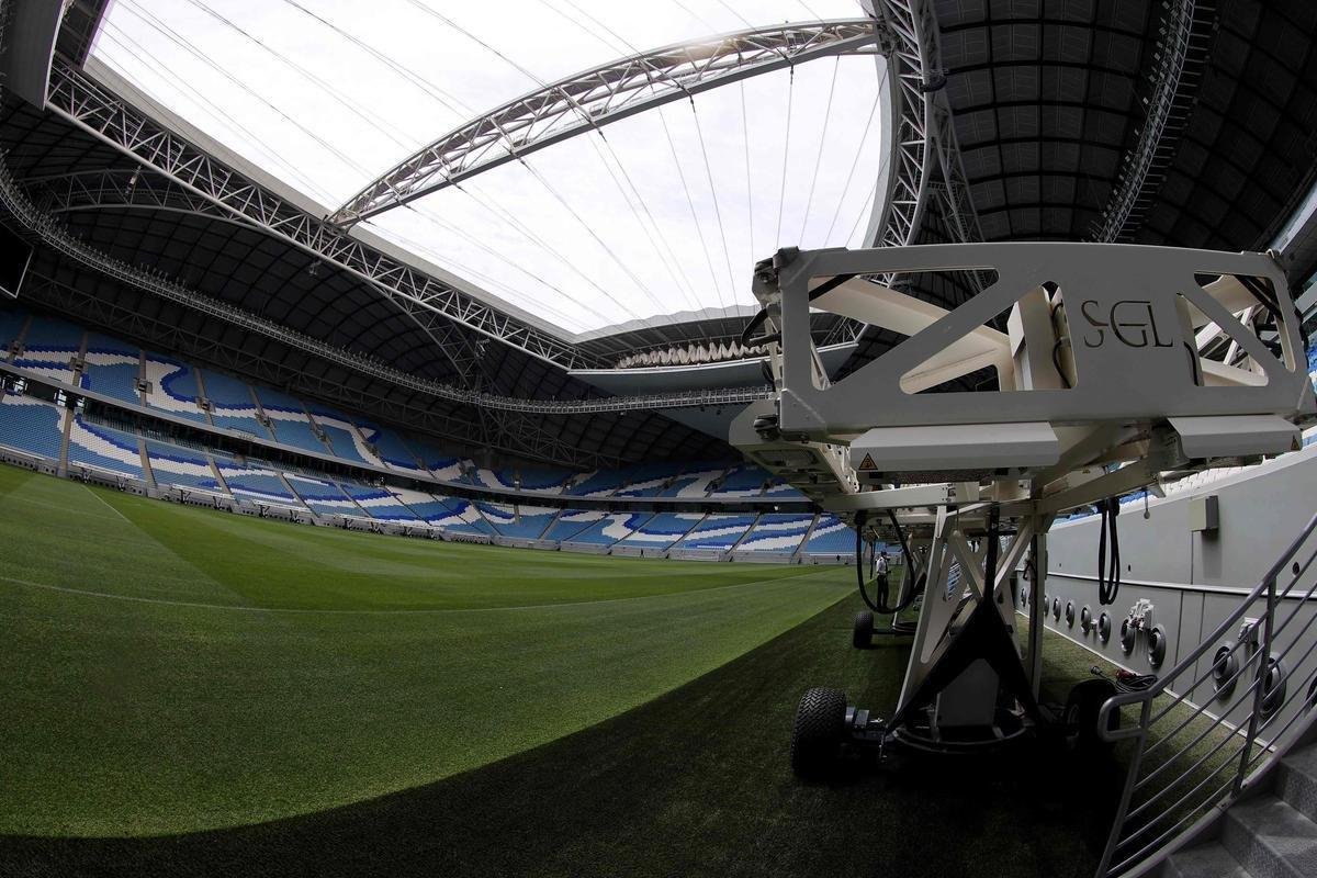 Estdio Al Janoub: arena com capacidade para 40 mil torcedores fica em Al Wakrah, ao sul da capital Doha, e tem design inspirado na tradio martima do municpio
