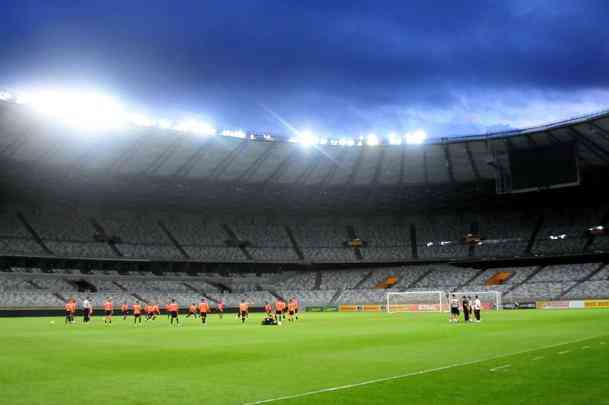 Imagens do treino do Atltico no Mineiro