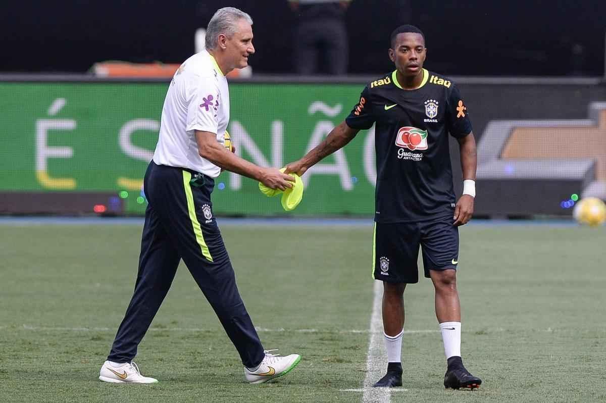 Treino da Seleo Brasileira no Engenho, no Rio de Janeiro, visando ao Jogo da Amizade