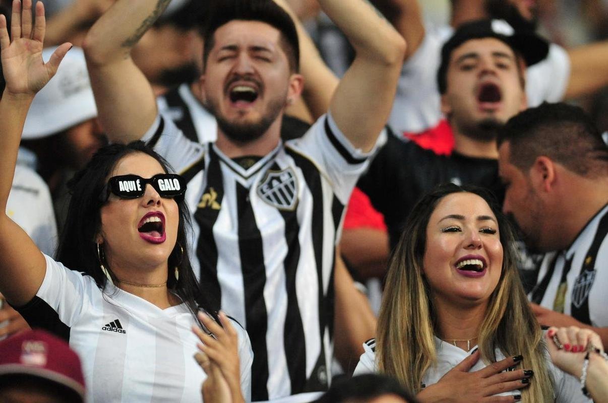Fotos da torcida do Atltico na partida contra o Palmeiras, no Mineiro, pelas quartas de final da Copa Libertadores 2022