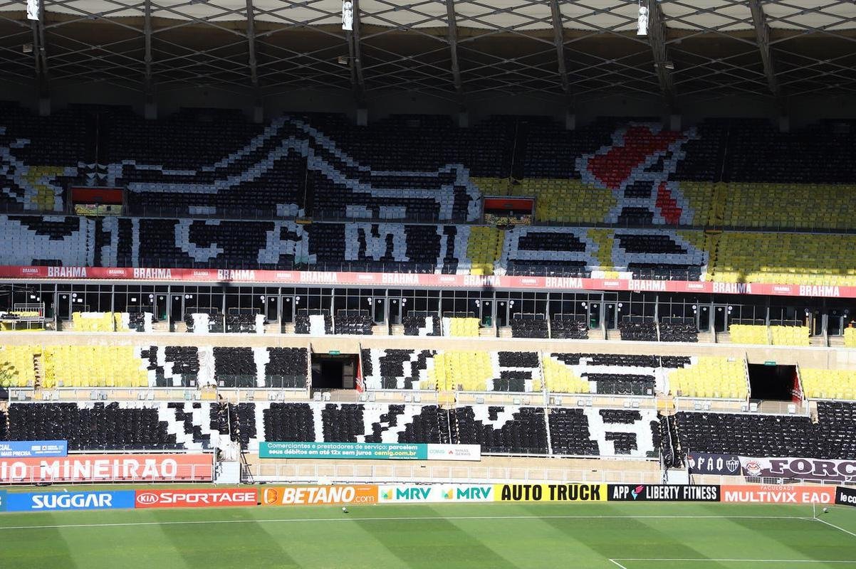 Torcida do Atltico fez mosaico no Mineiro para final do Campeonato Mineiro contra o Amrica