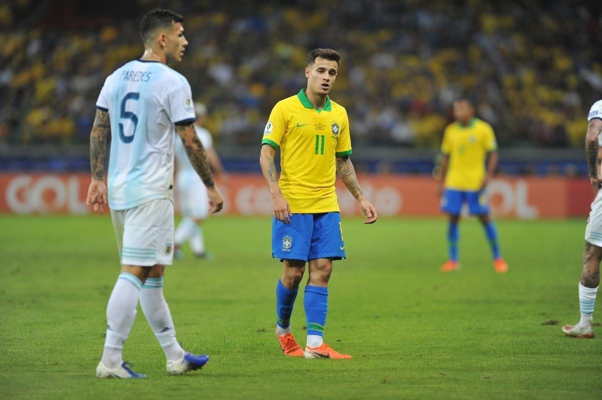 Fotos da vitria do Brasil sobre a Argentina, por 2 a 0, no Mineiro, pela semifinal da Copa Amrica; Gabriel Jesus e Firmino marcaram os gols da seleo em BH