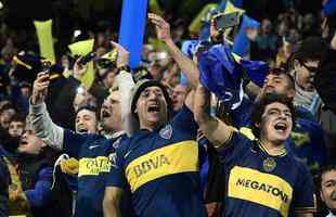 Torcidas de River Plate e Boca Juniors no Bernabu durante final da Copa Libertadores
