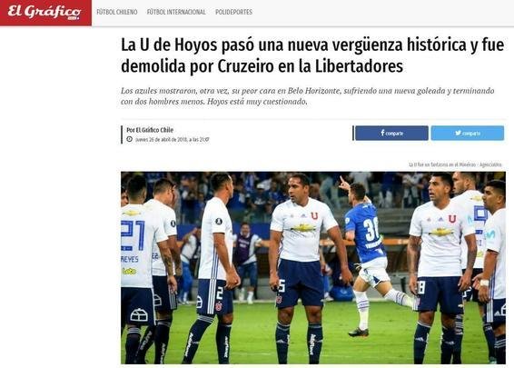 Manchetes dos veculos de comunicao do Chile. Revista El Grfico