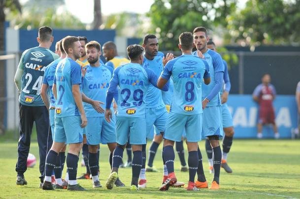Fotos do ltimo treino do Cruzeiro antes do jogo diante do Tupi, pela semifinal do Campeonato Mineiro