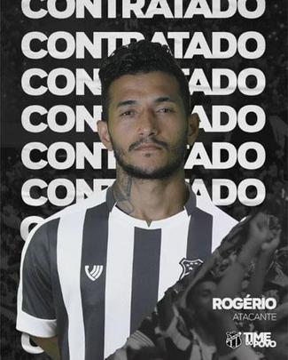 O Ceará anunciou a contratação do atacante Rogério, que estava no Bahia