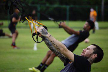 Na primeira semana, treinamento será físico, com grupos de até sete atletas. Jogadores são divididos em dois horários, utilizando três campos, sem contato e respeitando distanciamento