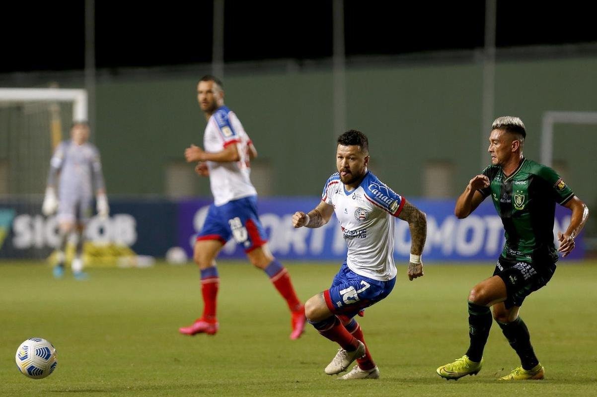 Fotos do jogo entre Bahia e Amrica no Estdio de Pituau, em Salvador, pela oitava rodada do Campeonato Brasileiro de 2021