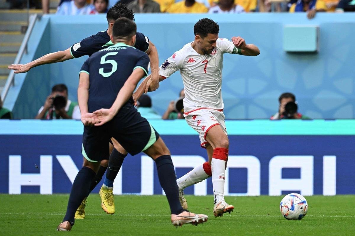 Fotos do jogo entre Tunsia e Austrlia, no Estdio Al Janoub, pela segunda rodada do Grupo D da Copa do Mundo do Catar