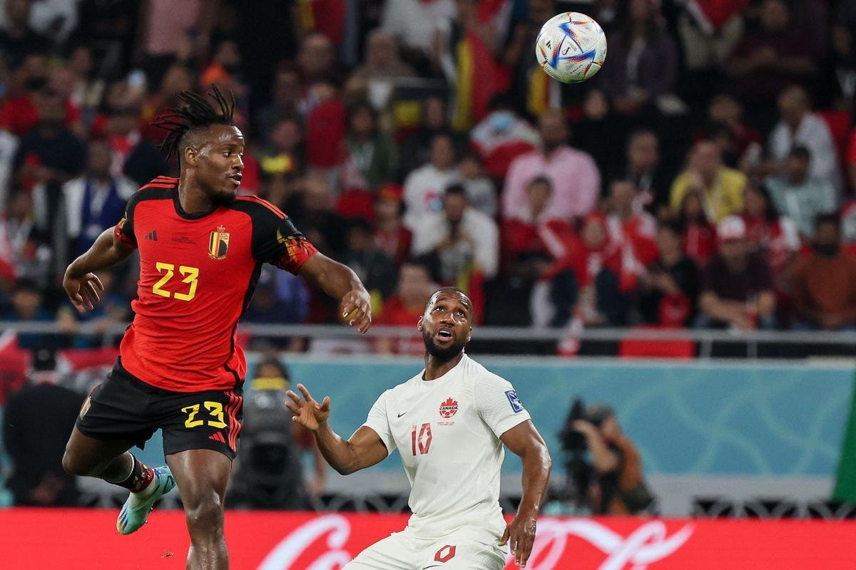 Fotos do jogo entre Blgica e Canad pelo Grupo F da Copa do Mundo
