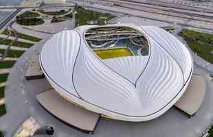 Estdio Al Janoub: arena com capacidade para 40 mil torcedores fica em Al Wakrah, ao sul da capital Doha, e tem design inspirado na tradio martima do municpio
