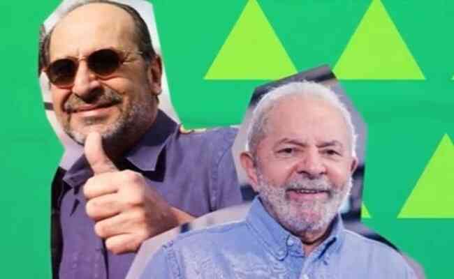 Kalil e Lula em peça publicitária divulgada pelo ex-presidente do Atlético nas redes sociais