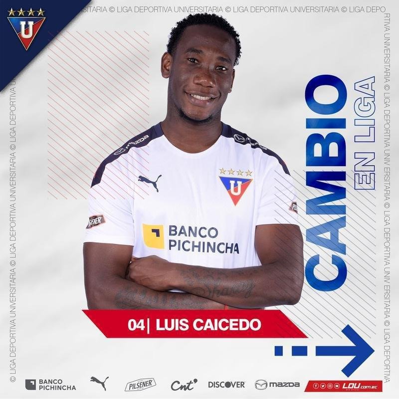 Caicedo, da LDU (Equador) - jogou pelo Cruzeiro