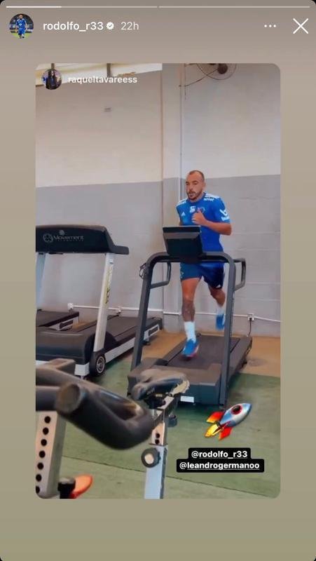 O atacante Rodolfo, que voltar ao Amrica aps fim do contrato com o Cruzeiro, segue focado nas atividades fsicas durante as frias. 