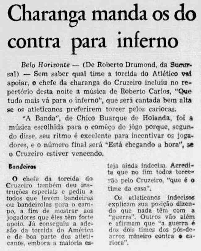 Notice signed by Roberto Drummond, published in m missing his name