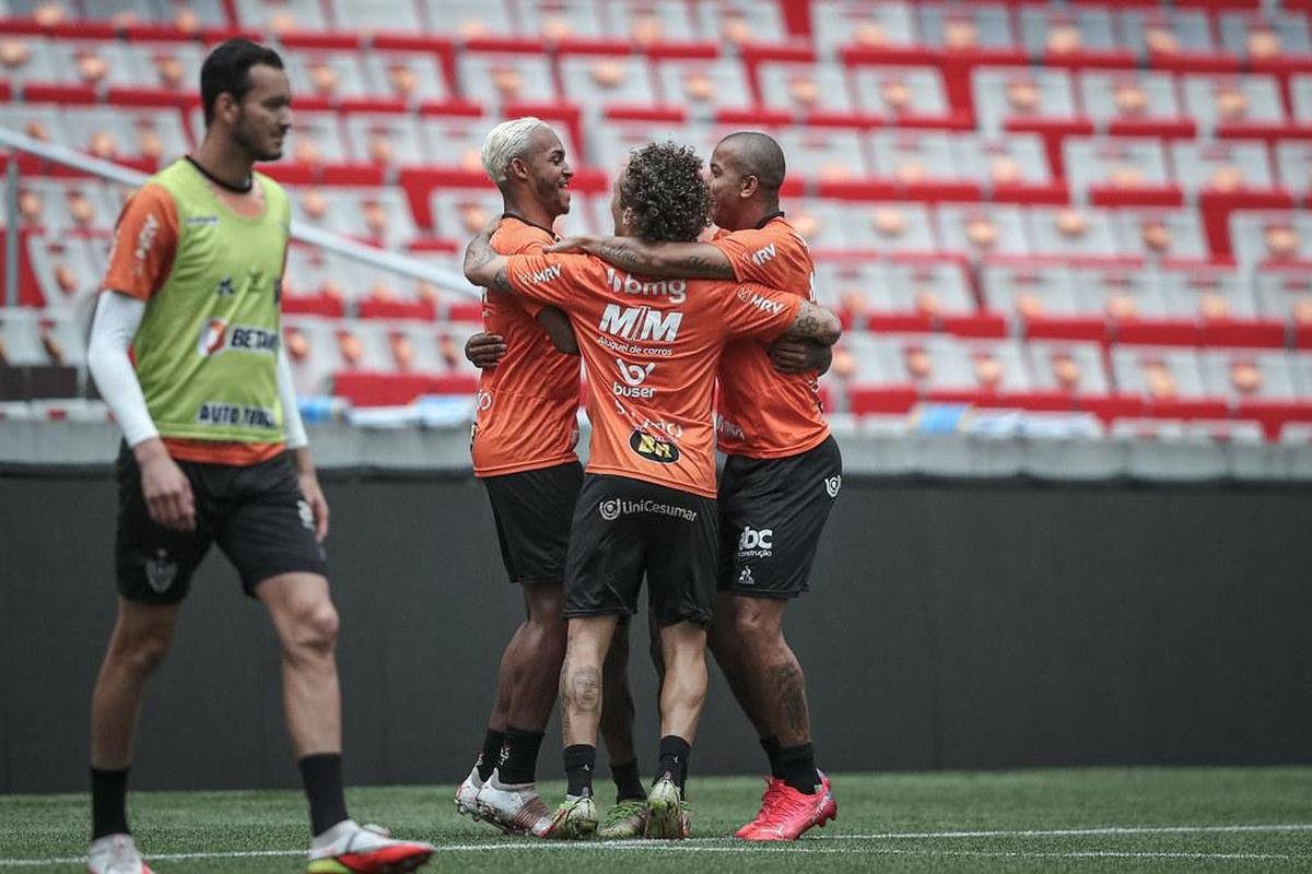 Fotos do ltimo treino do Atltico antes da deciso da Copa do Brasil