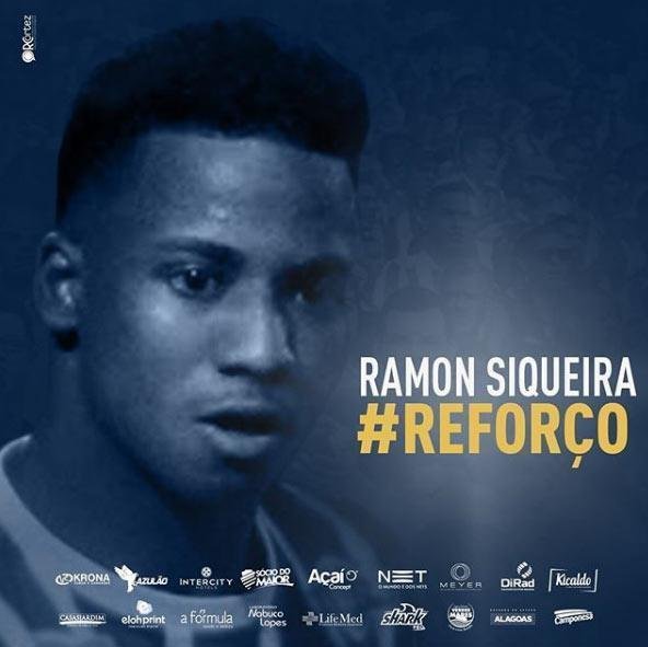 O CSA anunciou a contratao do atacante Ramon Siqueira