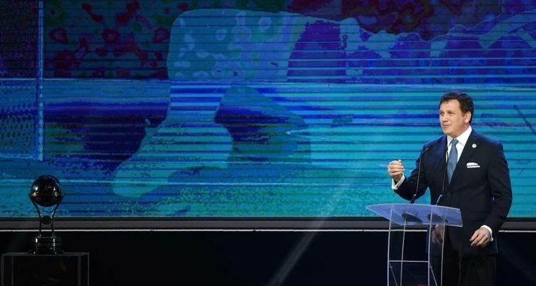 Imagens dos sorteios das Copas Sul-Americana e Libertadores em Luque, no Paraguai