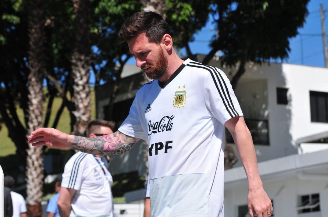 Imagens do treinamento da Argentina na Cidade do Galo