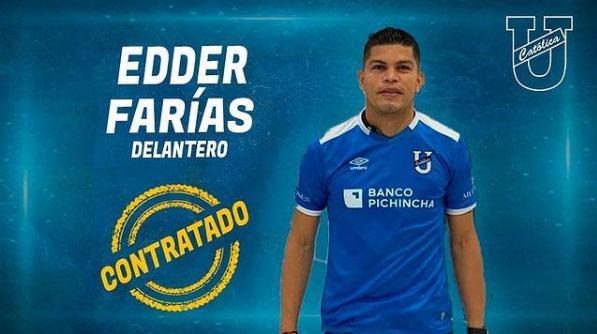 Edder Farías, atacante (Universidad Católica, do Equador)