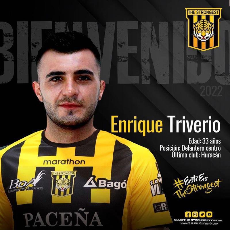 Enrique Triverio, atacante (The Strongest-BOL)