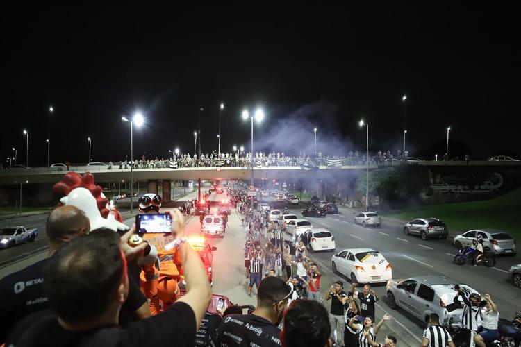 Bastidores da festa do Atlético em comemoração ao título brasileiro