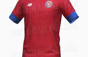 A provvel camisa I da Costa Rica para o Mundial do Catar foi produzida pela New Balance e divulgada de forma antecipada pelo portal Footyheadlines