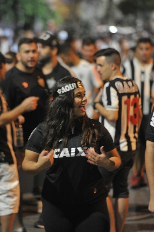 Torcida do Atltico no pr-jogo do duelo com o Defensor, no Independncia, pela Copa Libertadores