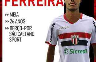 O Botafogo-SP anunciou a contratao do meia Ferreira, que estava no Bero, de Portugal