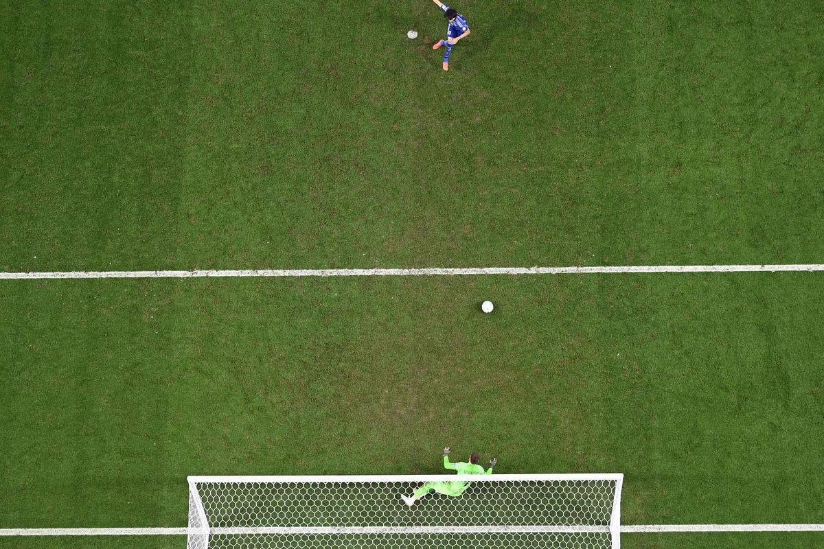 Cobranas de pnaltis no jogo Japo e Crocia, pelas oitavas de final da Copa do Mundo.