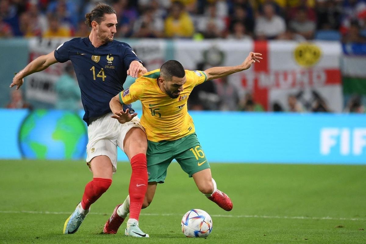 Imagens do jogo entre Frana e Austrlia, pelo Grupo D da Copa do Mundo