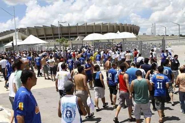 Ambiente antes do clssico entre Cruzeiro e Atltico