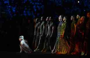 Fotos da cerimnia de abertura da Copa do Mundo do Catar, no Estdio Al Bayt, na cidade de Al Khor