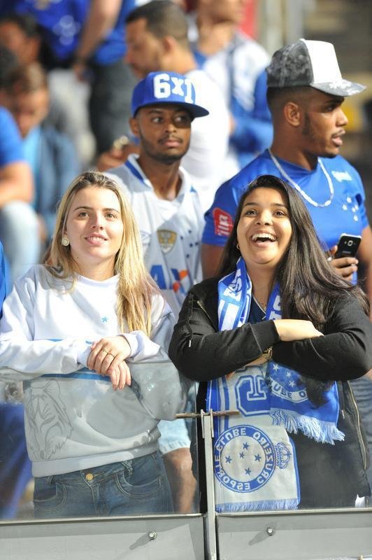 Torcida do Cruzeiro no duelo desta tera, no Mineiro, contra o Racing, pela Libertadores