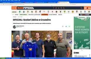 Mais Futebol, de Portugal - Publicao diz que o tcnico chegou 'no momento mais desafiador da histria' do Cruzeiro e cumpriu 'a importante misso de recuperar' o time na Srie B