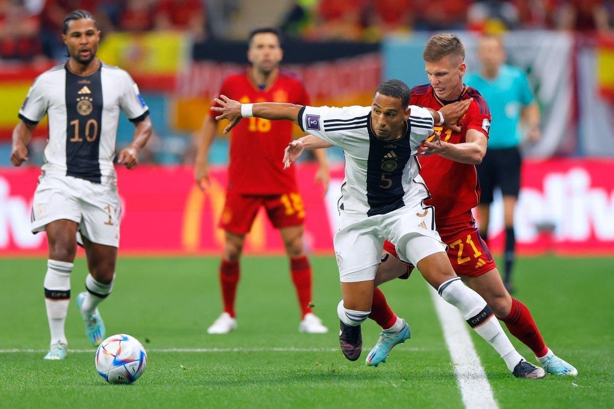 Fotos de Espanha x Alemanha, neste domingo, no Estdio Al Bayt, pelo Grupo E da Copa do Mundo no Catar