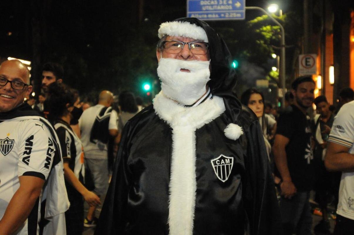 Festa da torcida pelo bicampeonato brasileiro do Atltico na sede do clube, no bairro de Lourdes, em BH