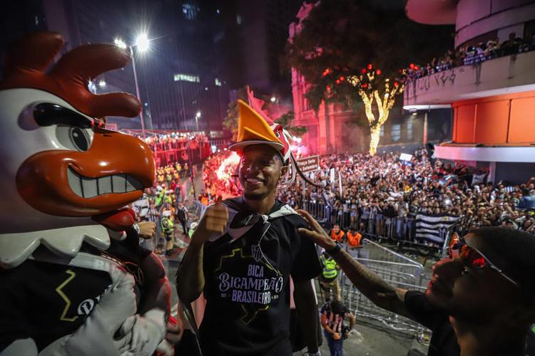 Bastidores da festa do Atlético em comemoração ao título brasileiro