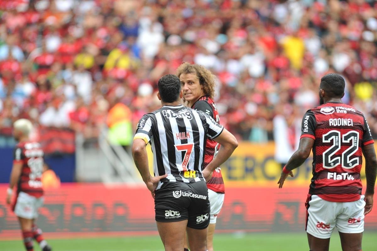 Fotos do empate por 2 a 2 entre Atltico e Flamengo na final da Supercopa do Brasil, na Arena Pantanal, em Cuiab